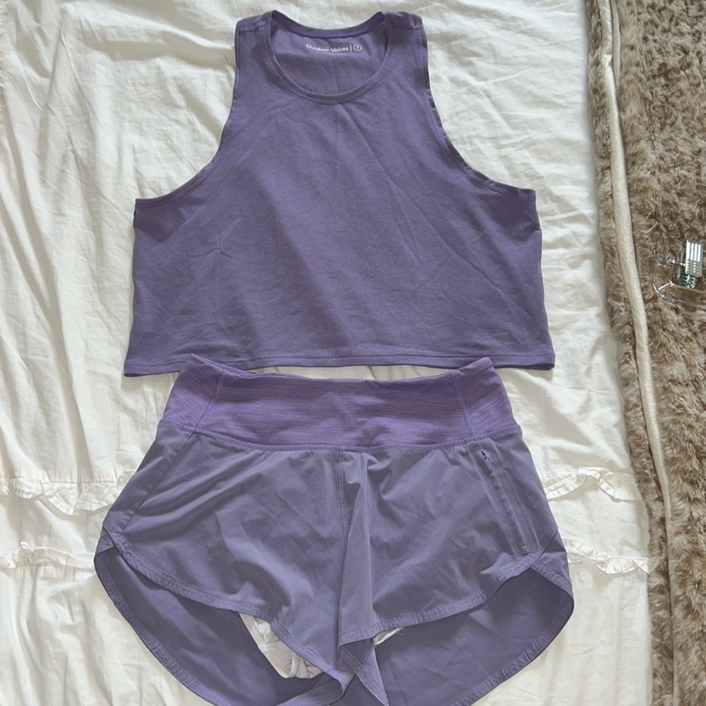 Outdoor Voices Purple Workout Set. Women’s Size Small.